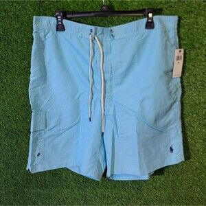 POLO RALPH LAUREN Kailua Swim Trunks Hammond Blue 2XL NWT